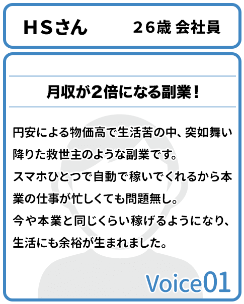 月収が２倍になる副業！